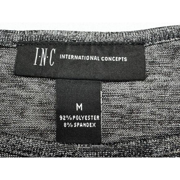 INC International Concepts Women's 3/4 Sleeve Gray Stretch Shirt - Size M - Picture 3 of 3